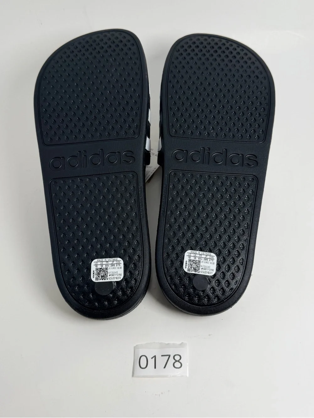 adidas Black & White Adilette Slide Sandals